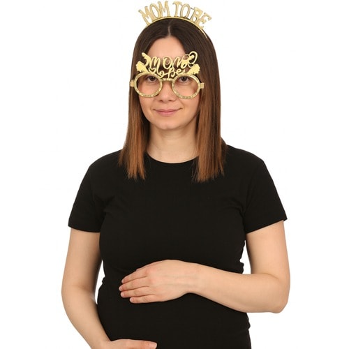 Mom To Be Gold Taç ve Gözlük Seti