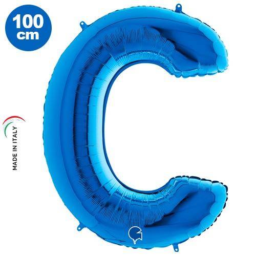 C - Harf Folyo Balon Mavi (100 cm)