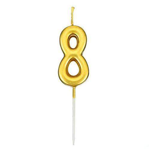 8 Rakam Lüks Gold Mum