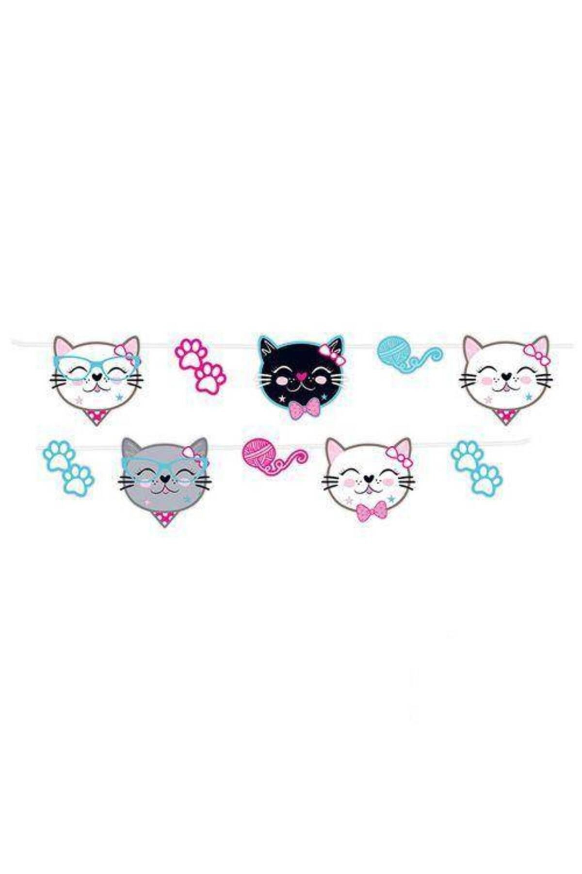 Miss Cat Kedi Dekoratif Banner Pırıltılı 250 cm