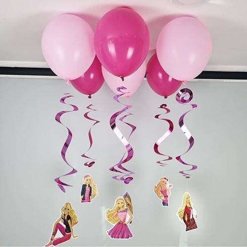 Barbie Balonlu Tavan Süsü 6'lı