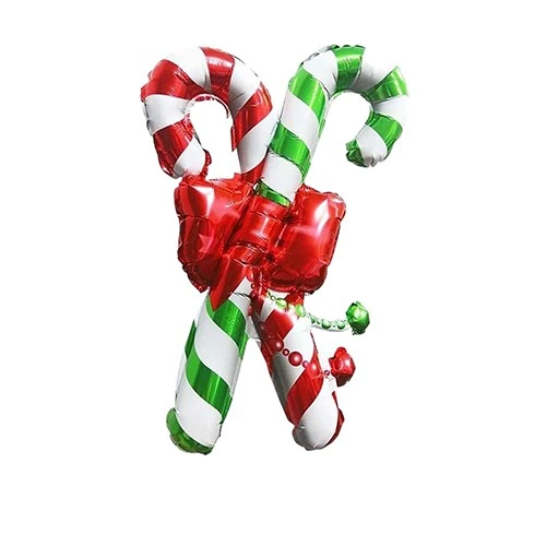 Kırmızı Yeşil Baston Folyo Balon 