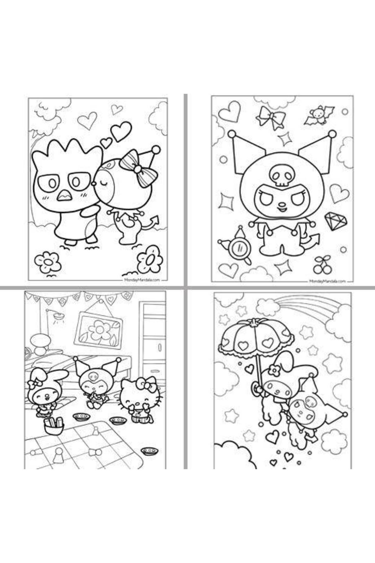 Sticklerlı Kuromi Boyama Kitabı 16 Sayfa