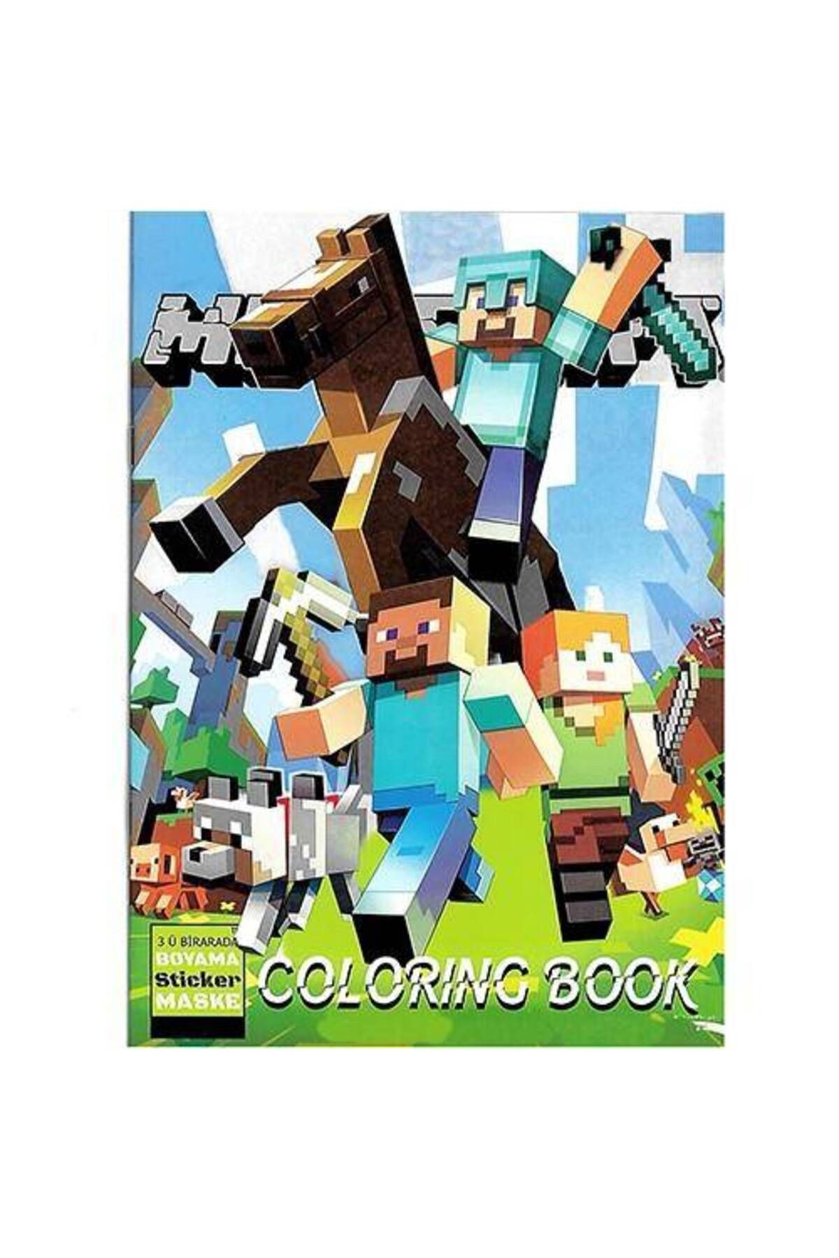 Minecraft Boyama Kitabı Stickerlı (16 Sayfa)