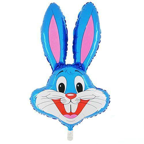 Tavşan Folyo Balon Mavi (90 cm)