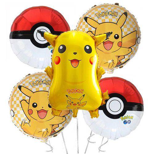 Pokemon Temalı 5'li Folyo Balon Seti