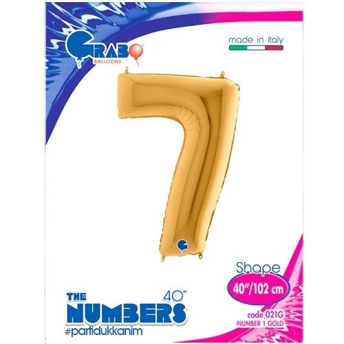 Gold 100 cm 7 Rakam Folyo Balon