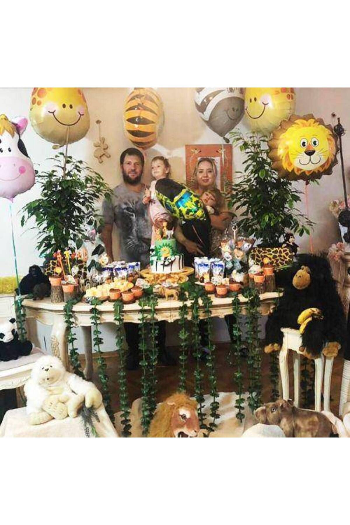 Safari Sevimli Hayvanlar Folyo Balon Seti (55-60 Cm) 5 Adet