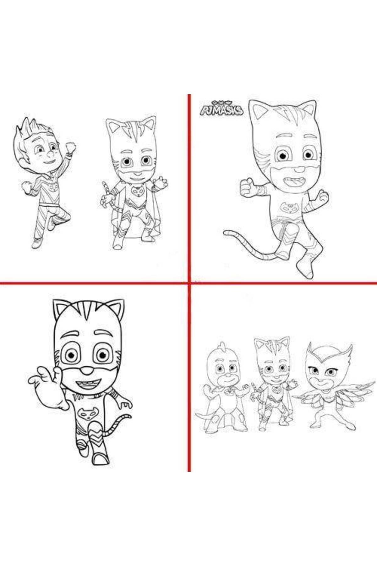 Stickerlı Pijamaskeliler Boyama Kitabı (16 SAYFA)