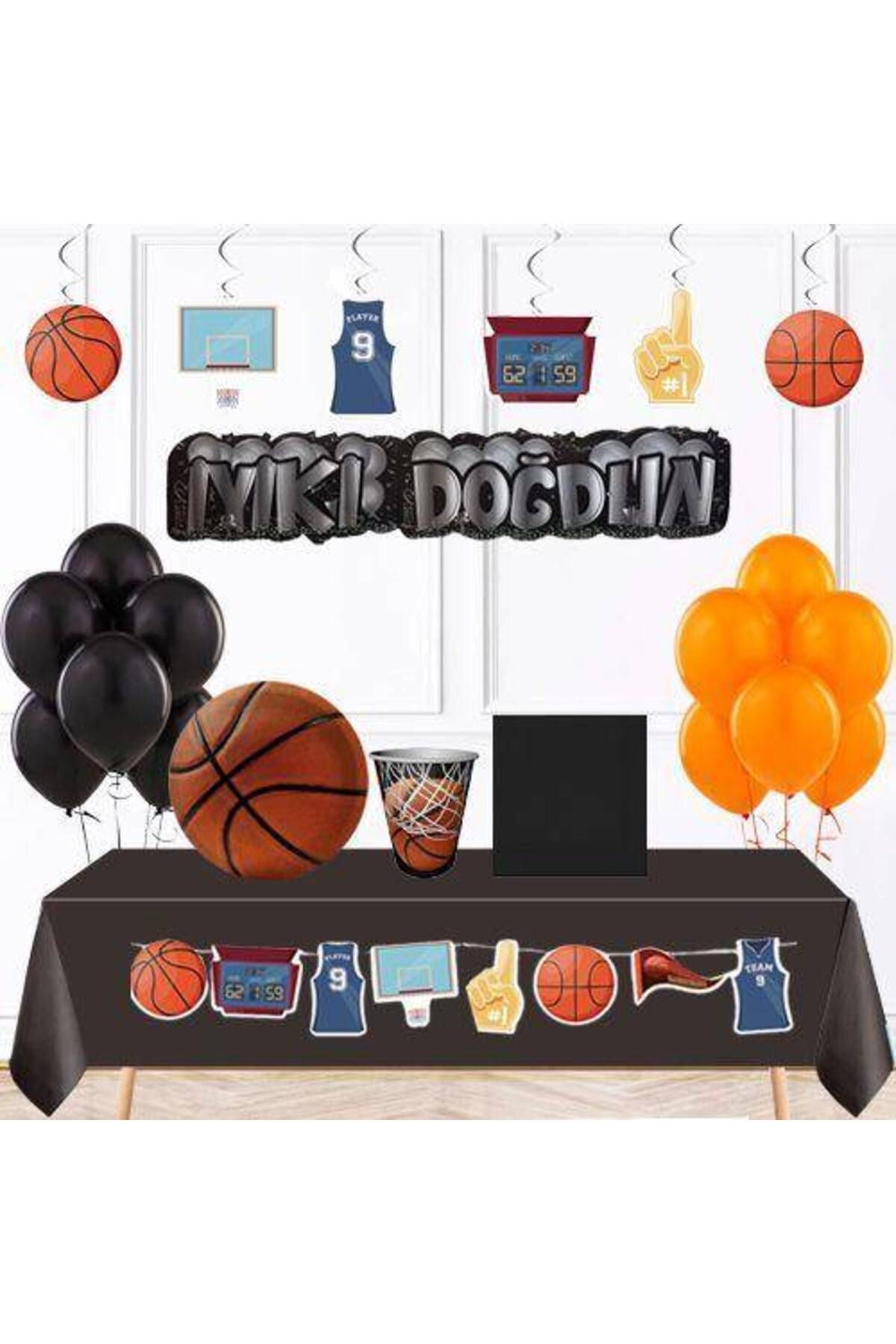 Basketbol Doğum Günü Parti Seti 8 Kişilik