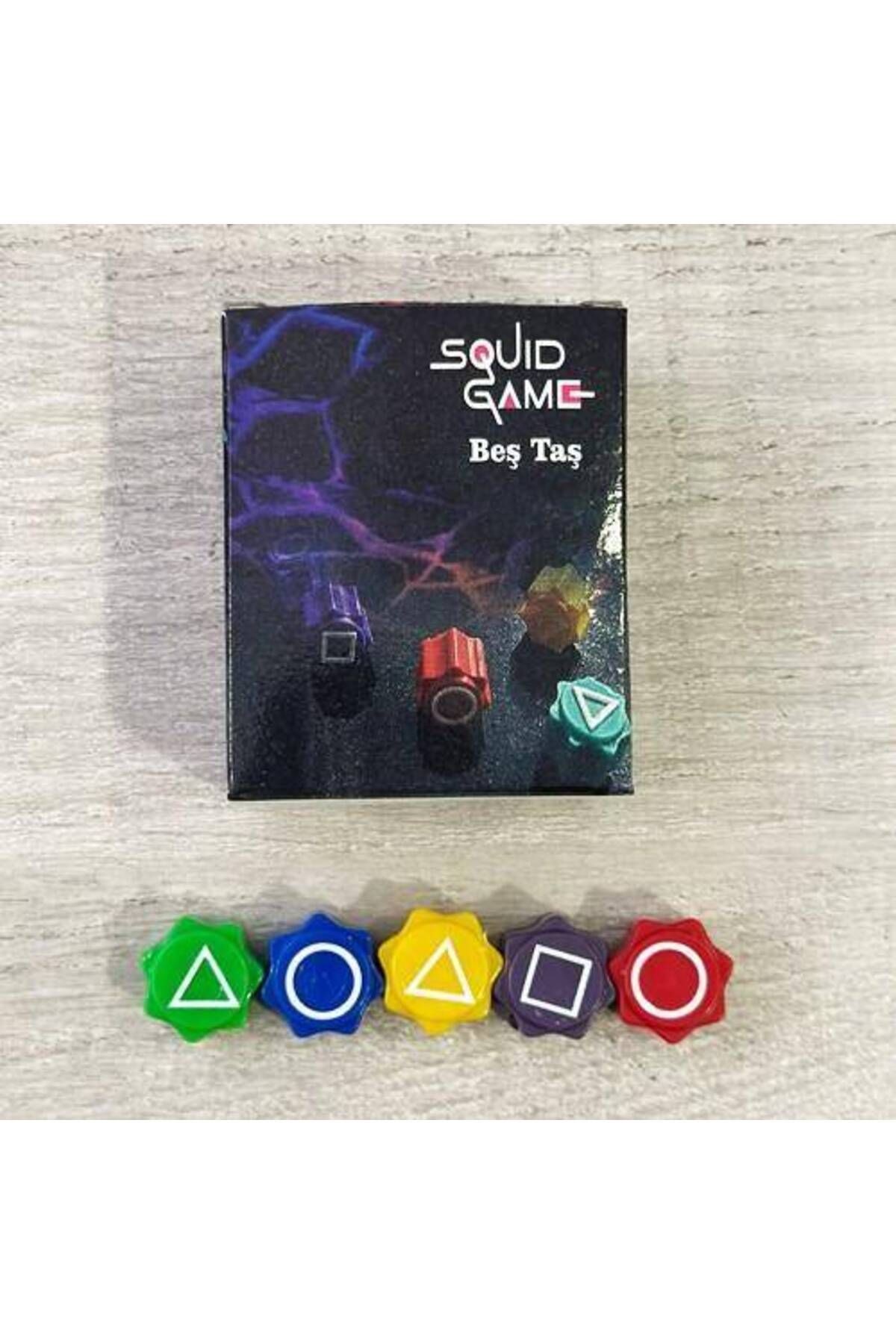 Squid Game 5 Taş Oyunu Zarları - Kutulu