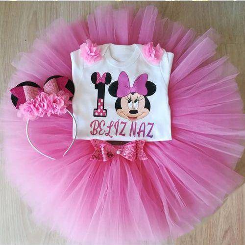 Minnie Mouse Tütü Etek Takım Pembe