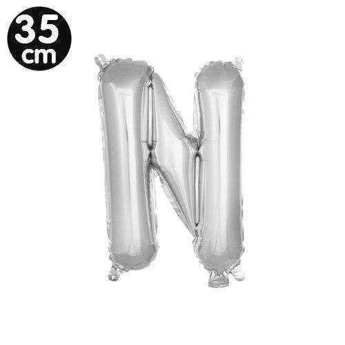 N - Harf Folyo Balon Gümüş (35 cm)