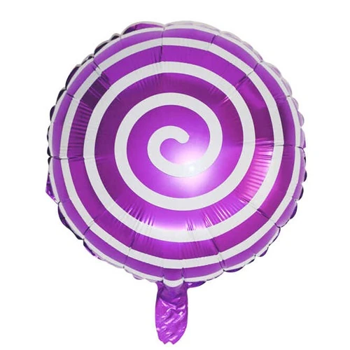 Mor Spiral Şeker Folyo Balon 45 cm