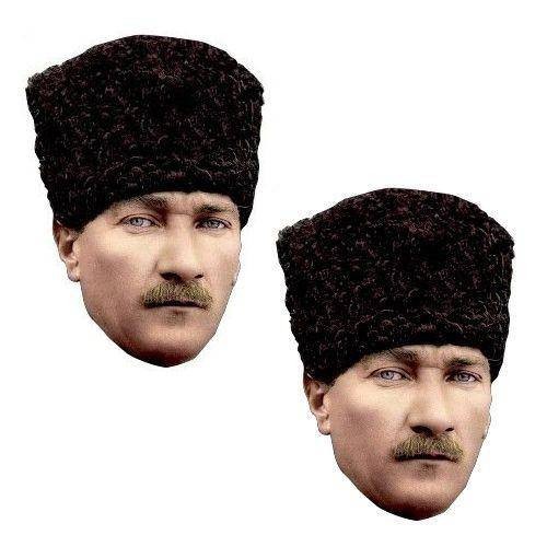 Kalpaklı Atatürk 6'lı Kağıt Maske
