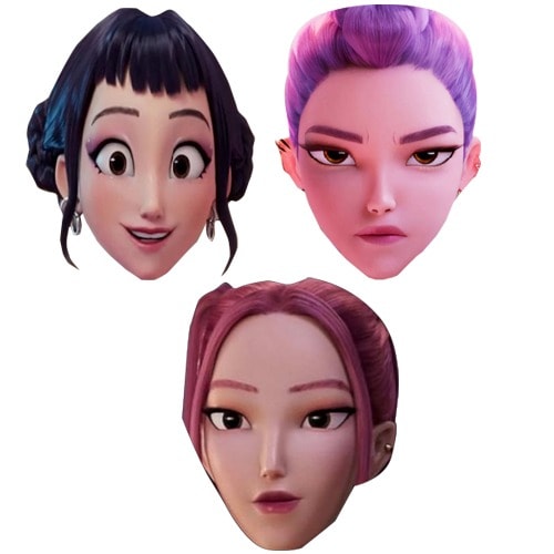 K-POP DEMON HUNTERS 6'LI KAĞIT MASKE