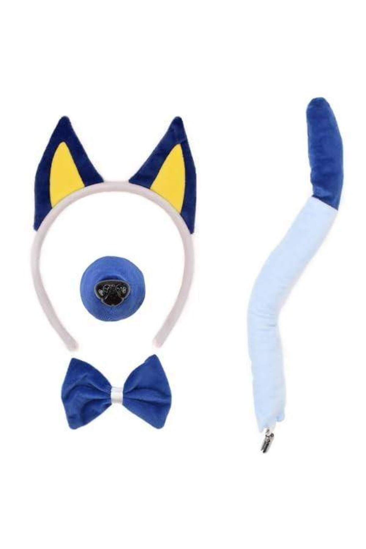 Bluey Taç Kuyruk Papyon Burun Set 4 Parça