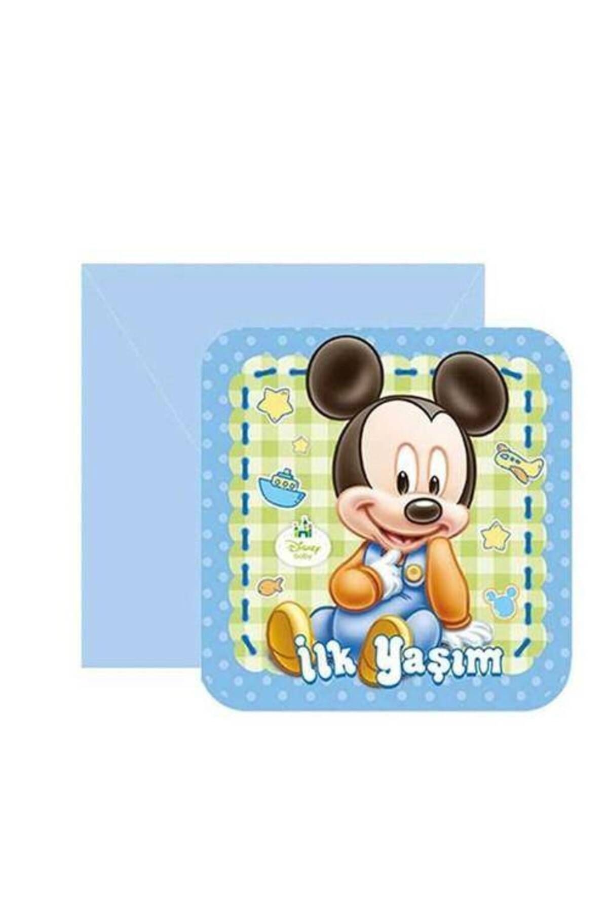 Baby Mickey Mouse Davetiye (6 adet)