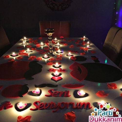 Sevgililer Günü Özel Masa Süsleme Seti
