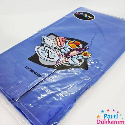 Lacivert Plastik Masa Örtüsü 137x183 cm