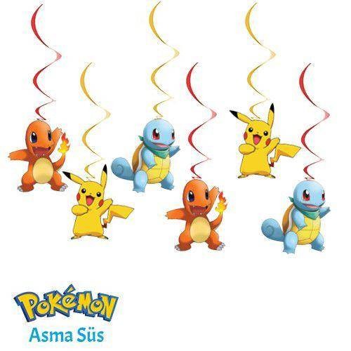 Pokemon 6'lı Asma Süs 