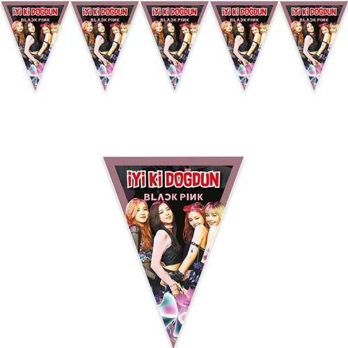 Black Pink Flama Bayrak 2 Metre