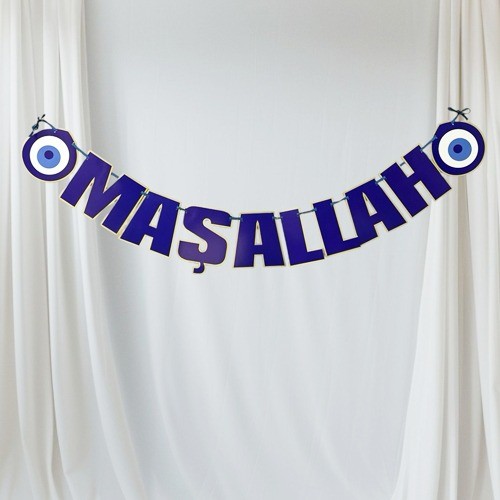 MAŞALLAH YAZILI SÜNNET SÜSLEME BANNER