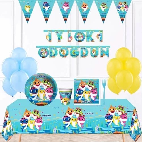 Baby Shark 8 Kişilik Parti Seti