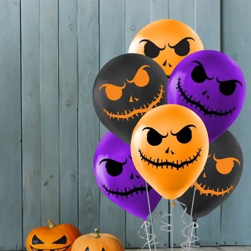Halloween Cadılar Bayramı Baskılı Balon 10'lu
