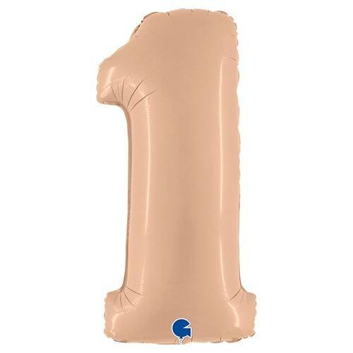 1 Rakam Folyo Balon Ten Rengi (100x35 cm)