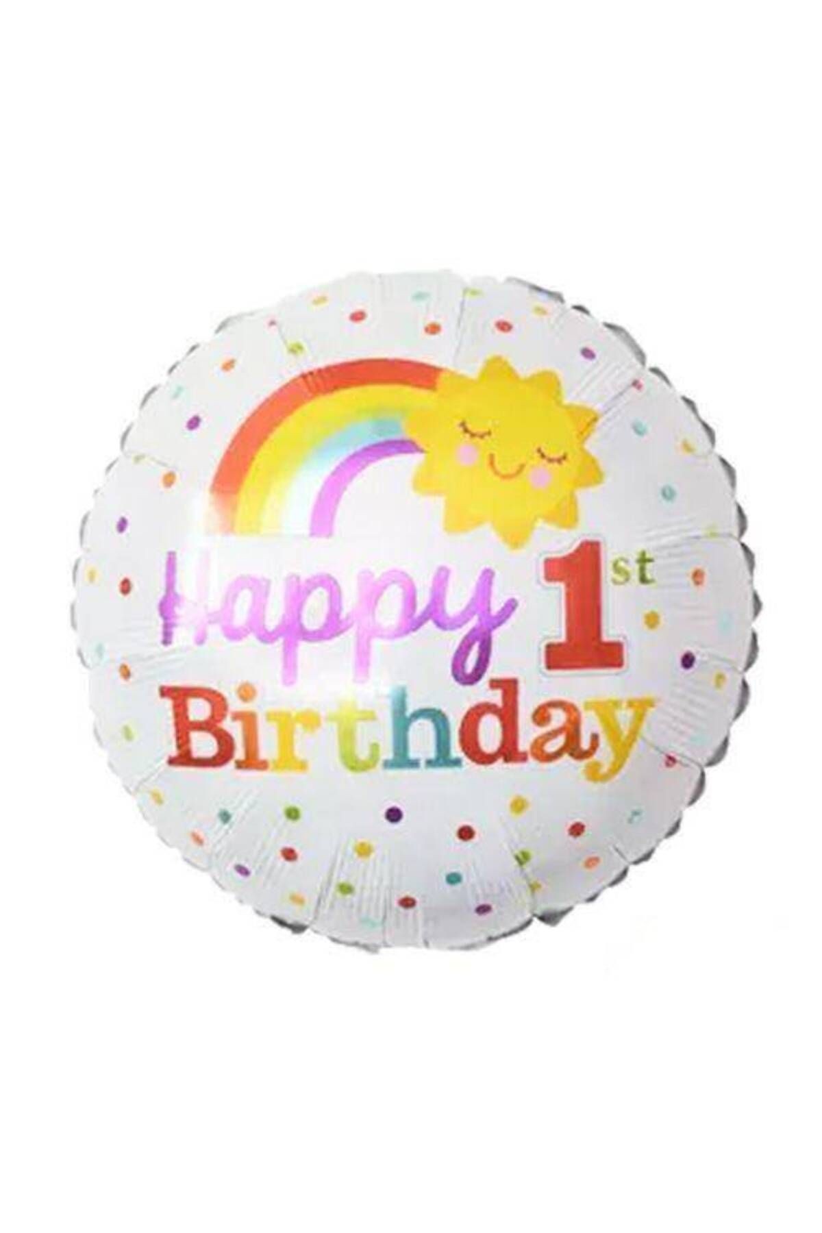 1 Yaş Gökkuşağı Folyo Balon 45 cm