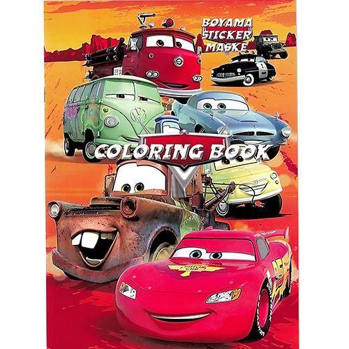 Cars Stickerlı 16 Sayfa Boyama Kitabı