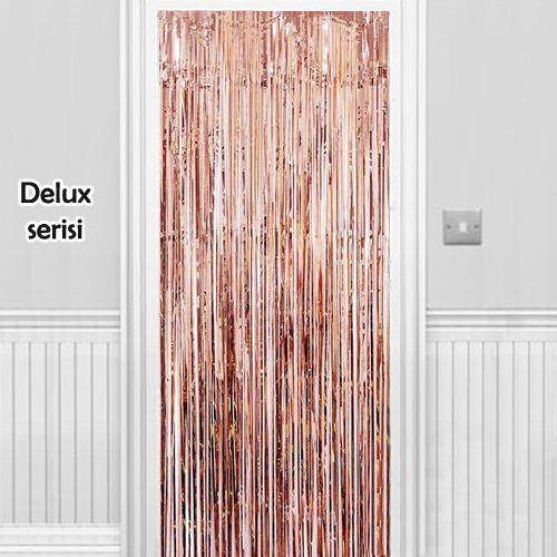 Işıltılı Duvar ve Kapı Perdesi Rose Gold 90x200 cm