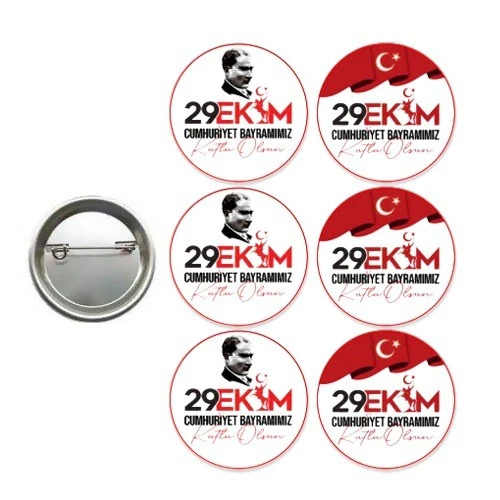 29 Ekim Cumhuriyet Bayramı 6'lı Rozet