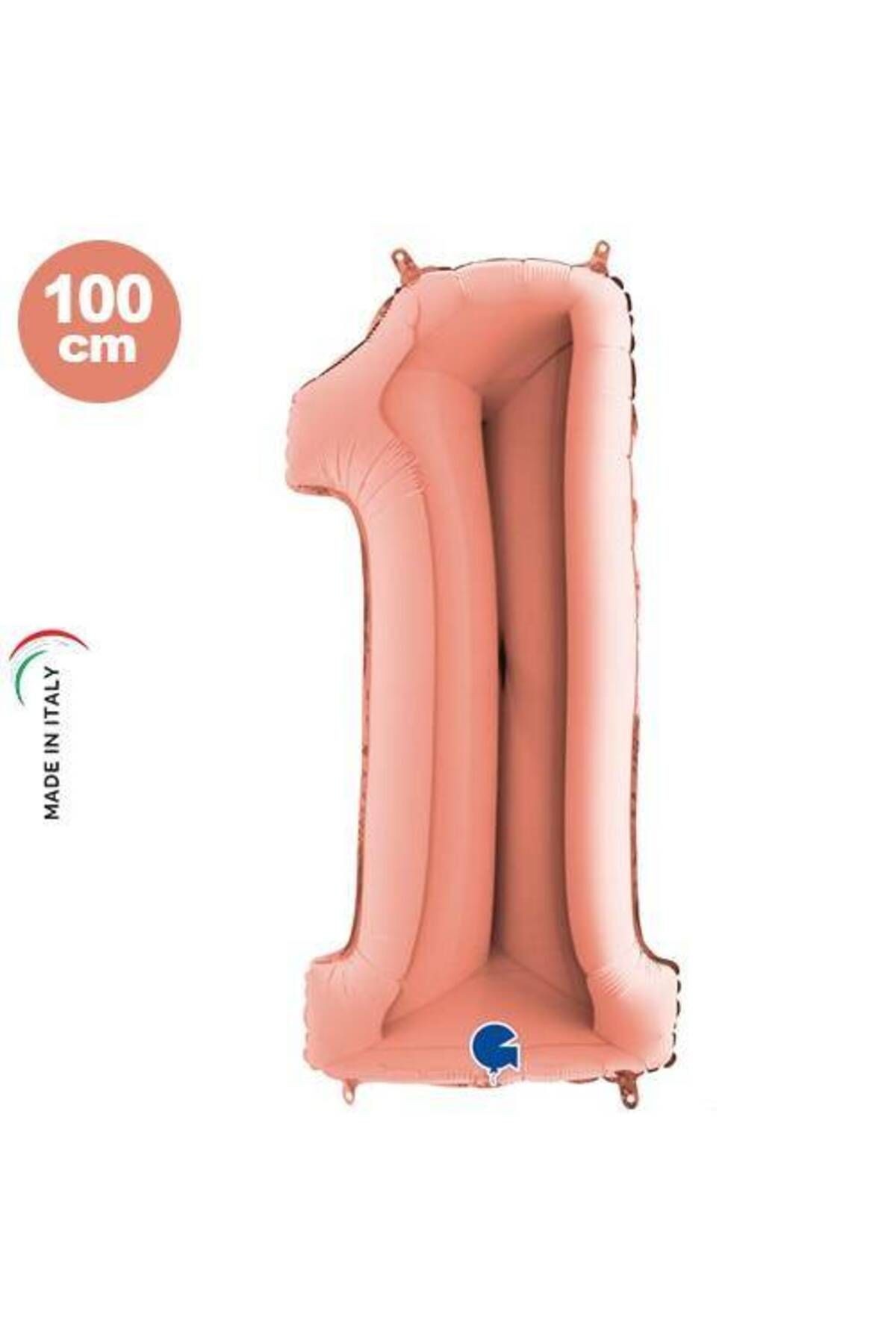 1 Rakam Folyo Balon Rose Gold (100x35 cm)