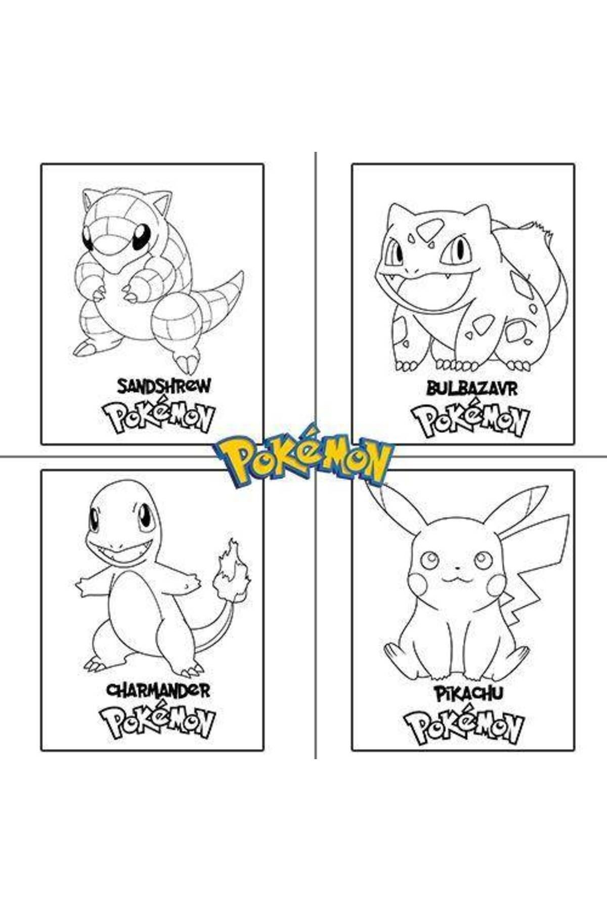 Stickerlı Pokemon Boyama Kitabı 16 Sayfa