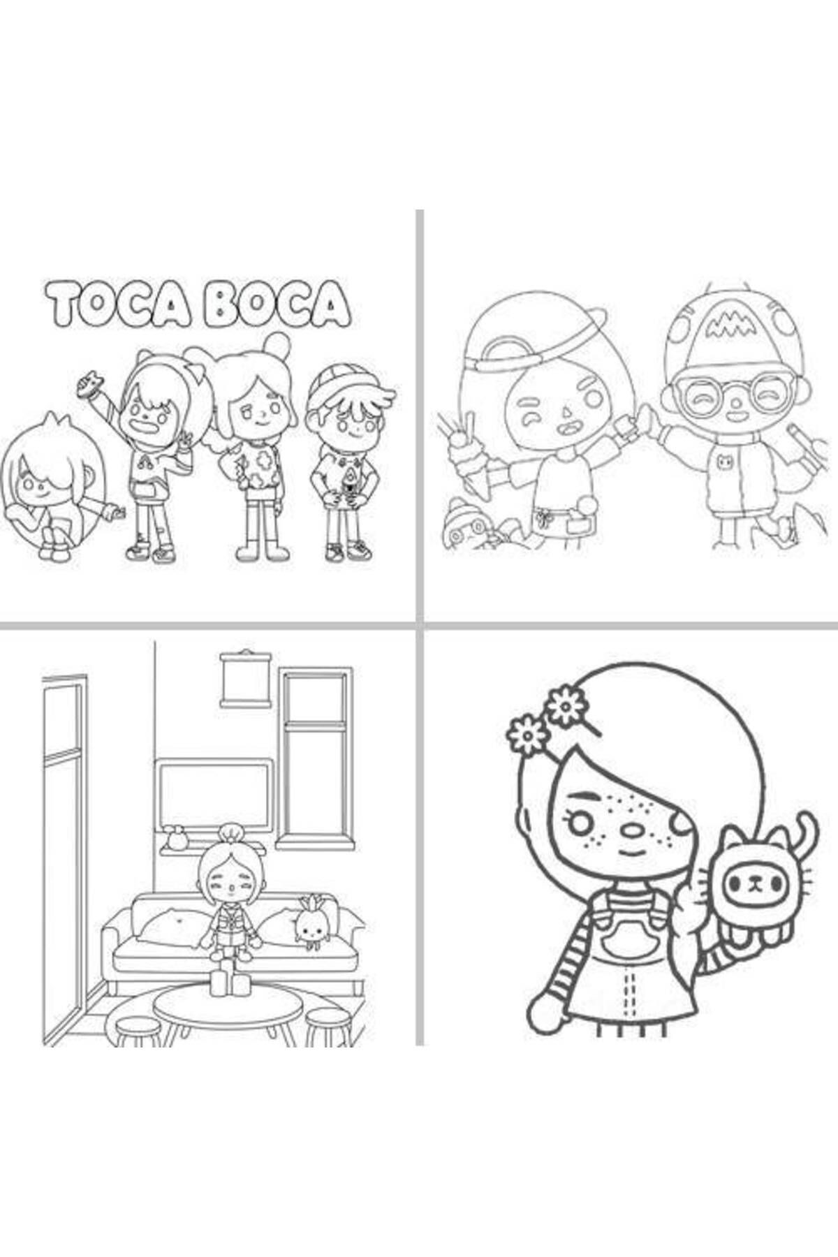 Stickerlı Toca Boca Boyama Kitabı (16 SAYFA)