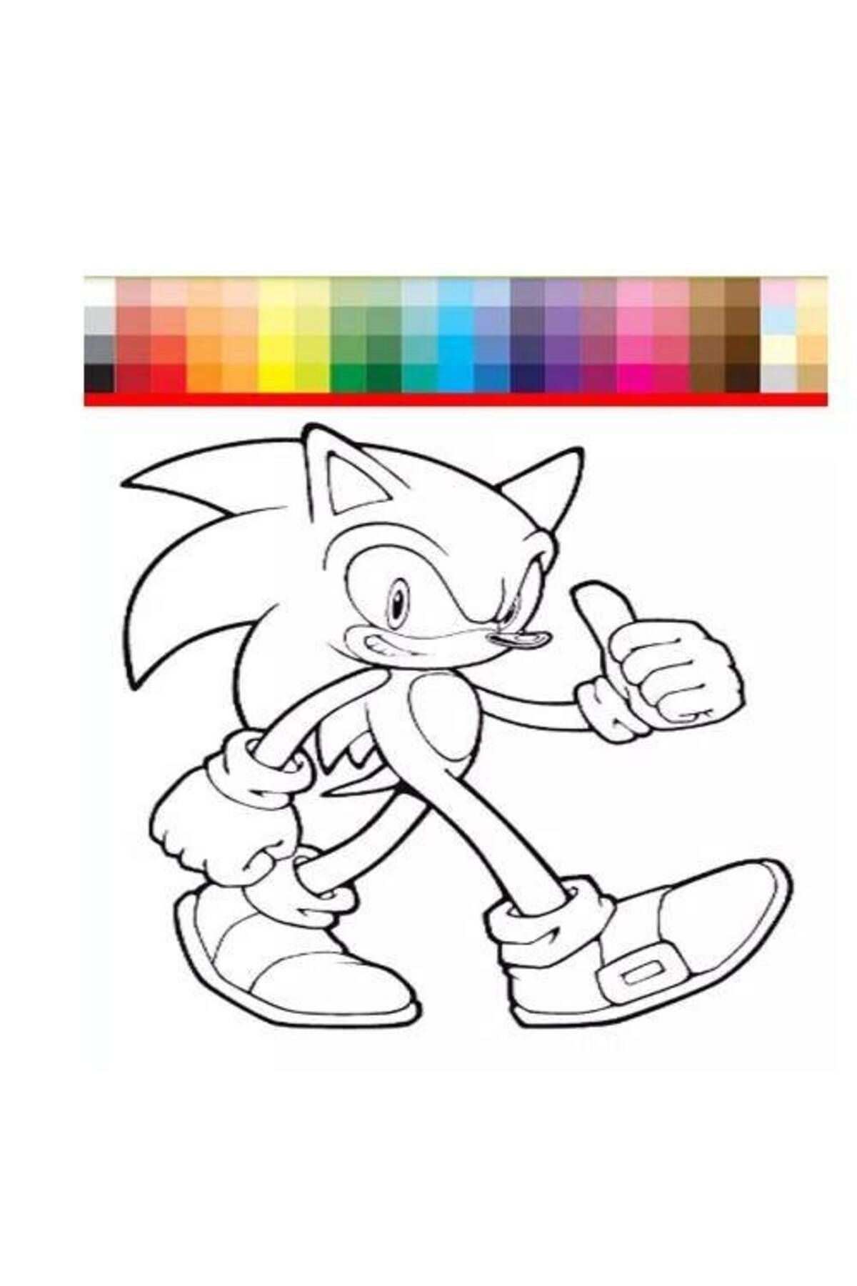 Stickerlı Sonic Boyama Kitabı 16 Sayfa