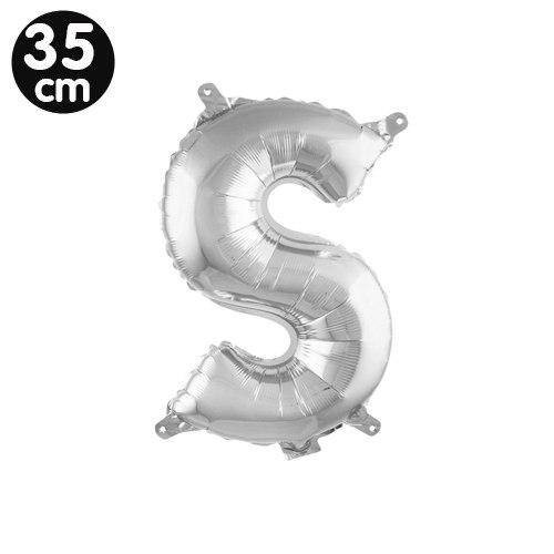 S - Harf Folyo Balon Gümüş (35 cm)