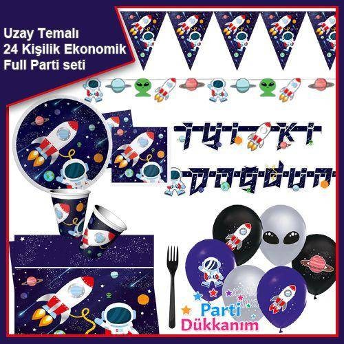 Uzay Temalı 24 Kişilik Ekonomik Parti Seti
