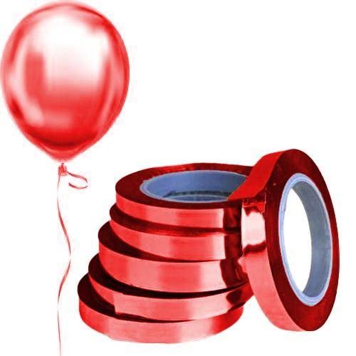 Balon İpi Metalize Kırmızı Rafya 25 metre