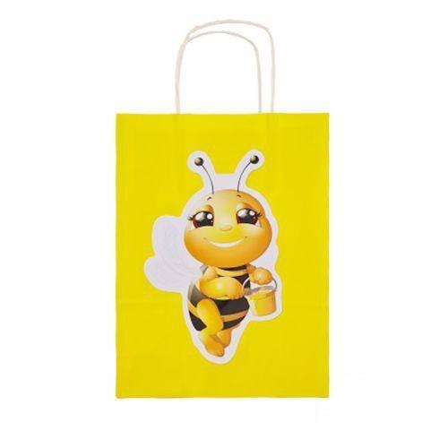 Arı Temalı Kağıt Hediye Çantası 1 adet 18x22