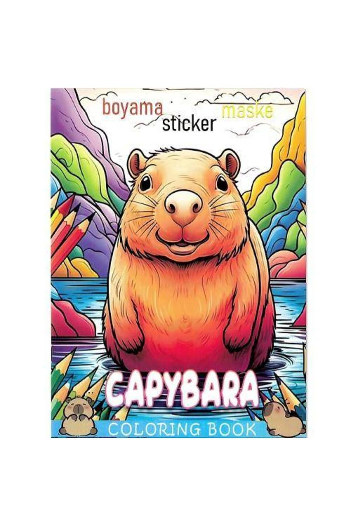 Stickerlı Kapibara Boyama Kitabı (16 SAYFA)