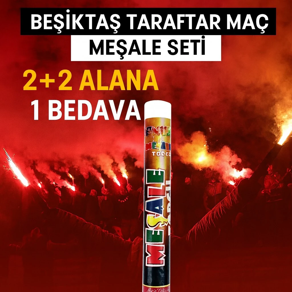 Beşiktaş Taraftar Maç Meşale Seti