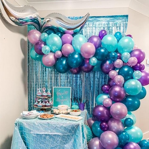 Deniz Kızı Teması Balon Zinciri