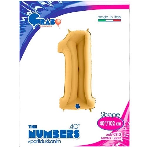Gold 100 cm 1 Rakam Folyo Balon