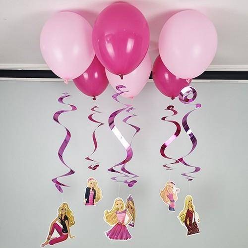 Barbie Balonlu Tavan Süsü 6'lı