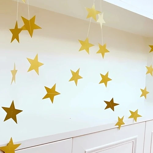 Gold Yıldız Asma Süs 25'li