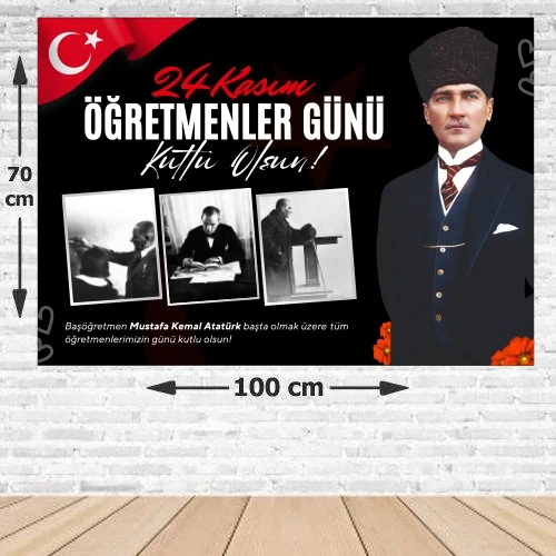24 Kasım Öğretmenler Günü Afişi 70*100 cm -  Model 4