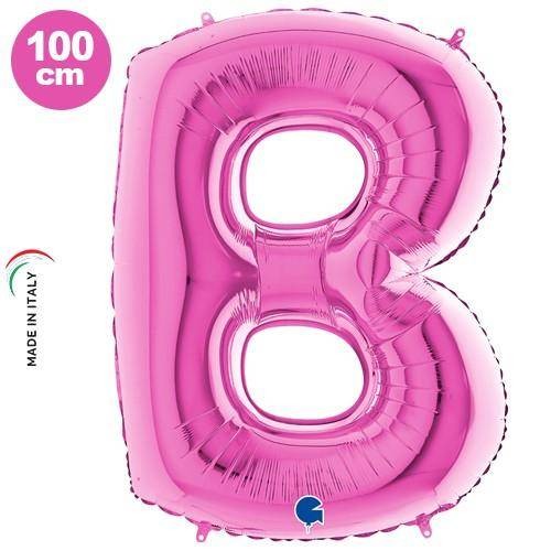 B - Harf Folyo Balon Pembe (100 cm)